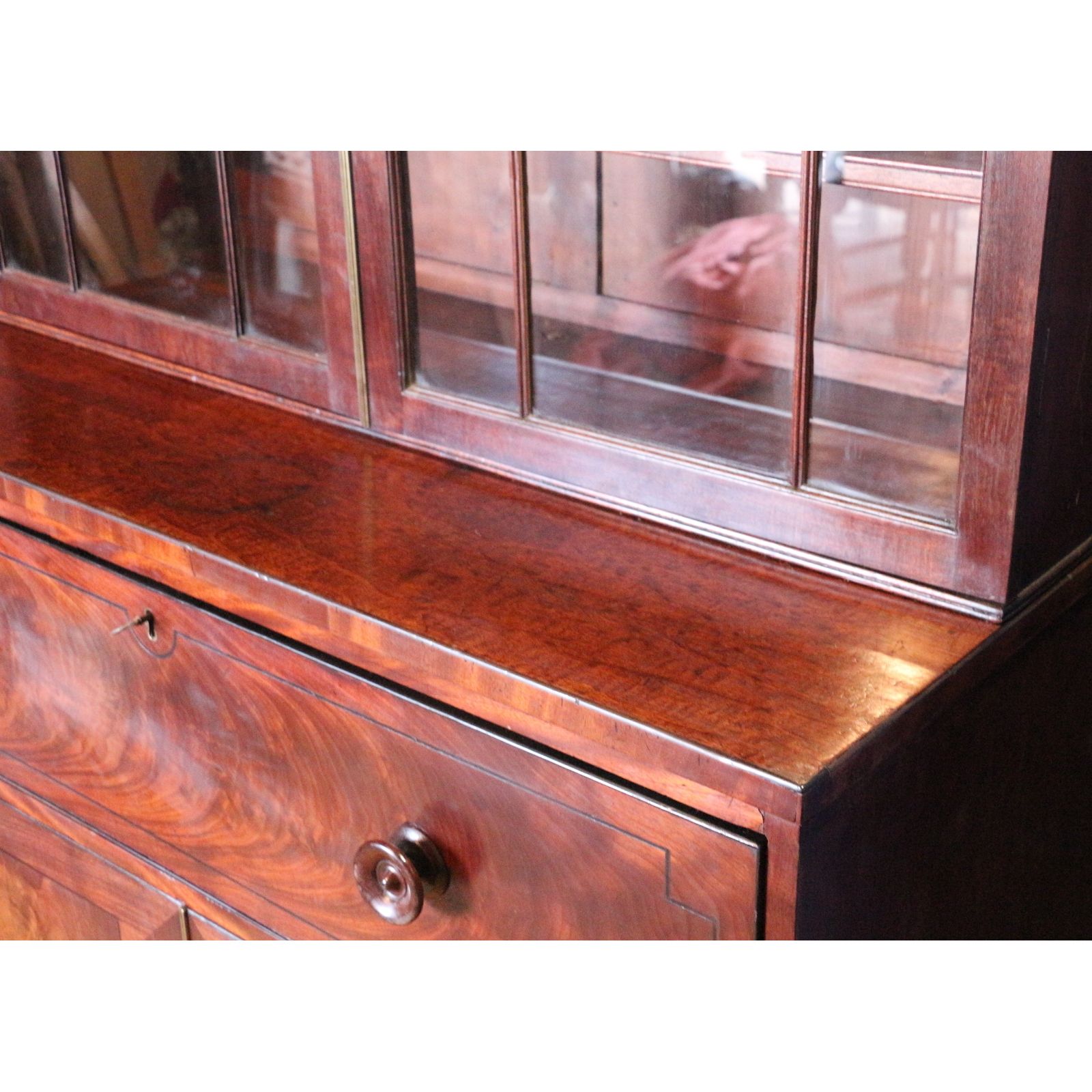 A Fine Regency Period Thomas Hope Mahogany Secretaire Bookcase photo Furniture