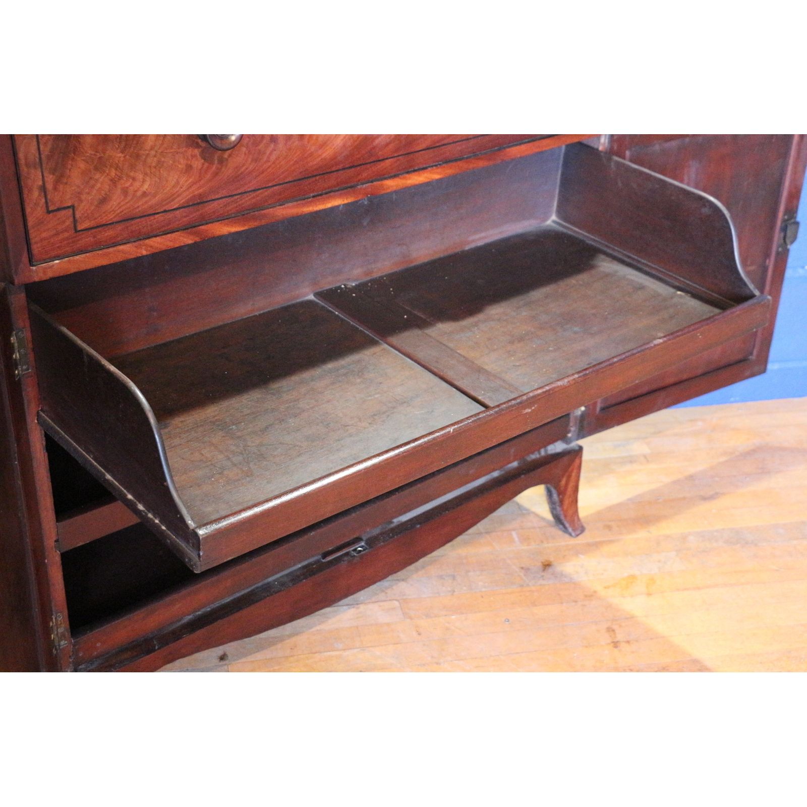 A Fine Regency Period Thomas Hope Mahogany Secretaire Bookcase photo vintage