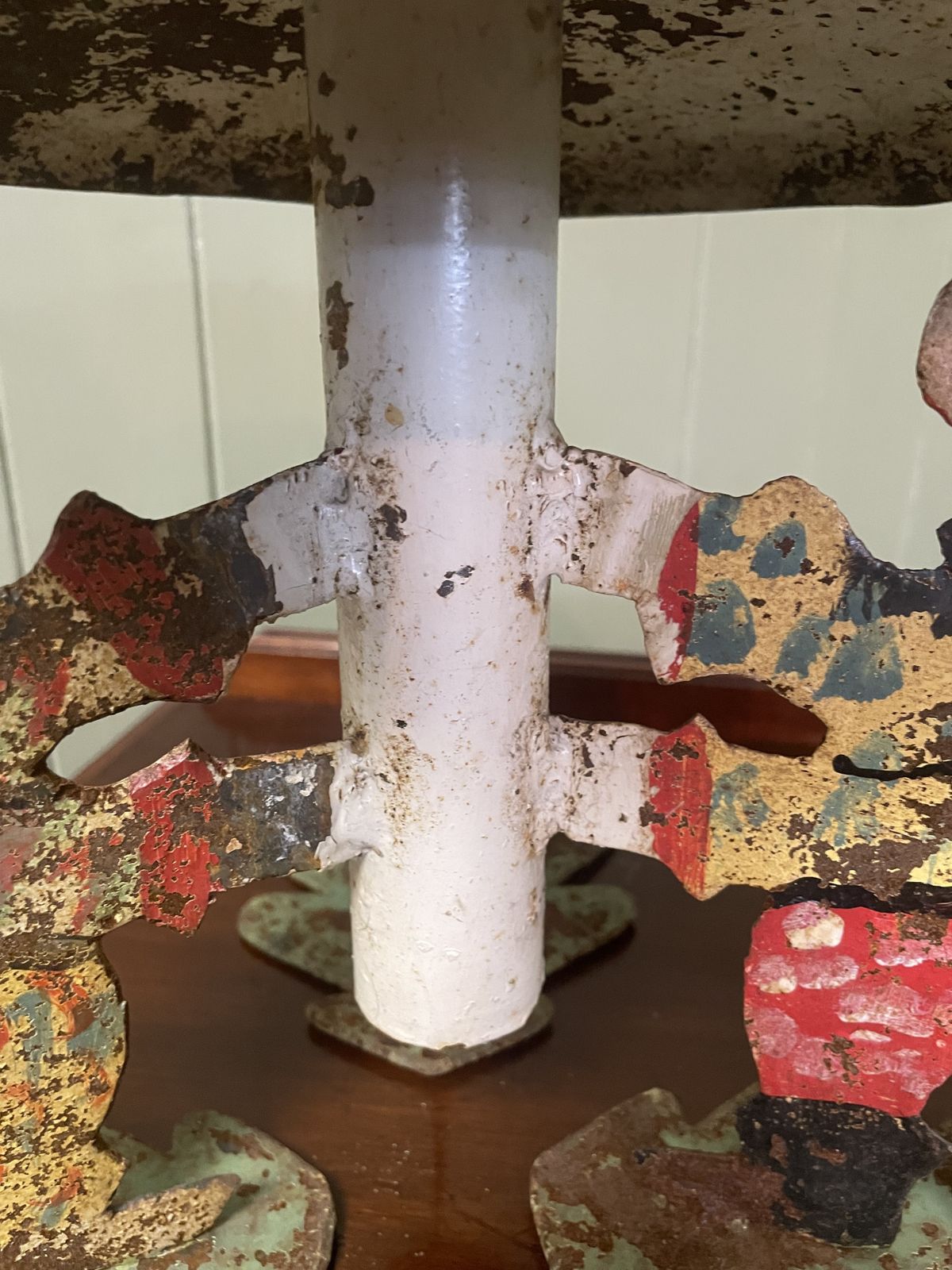 Antique Handmade German Folk Art Metal Christmas Tree Stand photo buy