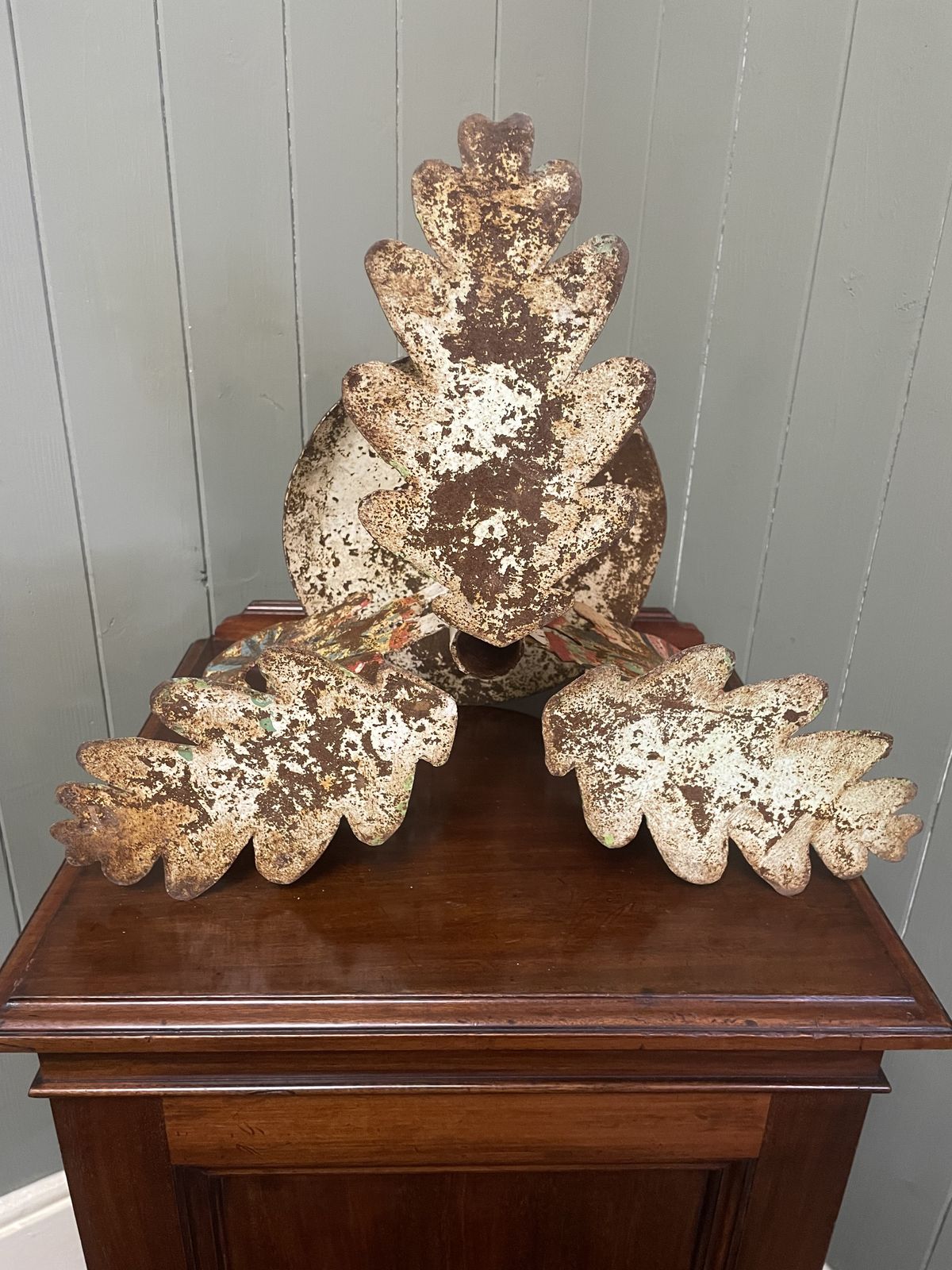 photo for sale Antique Handmade German Folk Art Metal Christmas Tree Stand
