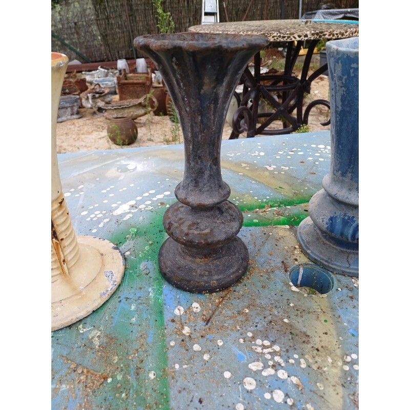 Lot Of 6 Cast Iron Vases From 1900 From Charleville Mézières photo Home Decor