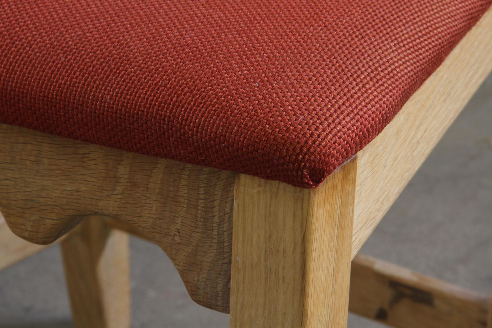 photo vintage Vintage 1960s Danish Brutalist Ladderback Light Oak Chairs Style Of Kjærnulf