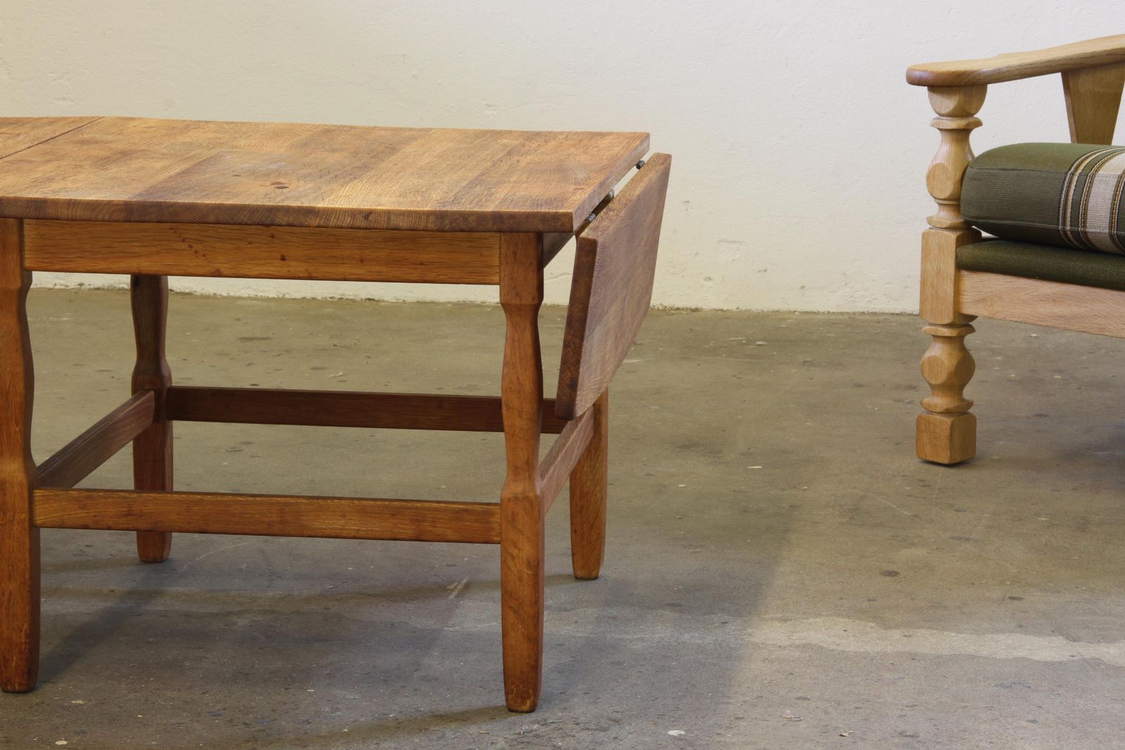 1960s Mid Century Brutalist Danish Coffee Table In Oak Attributed To Kjærnulf photo Furniture