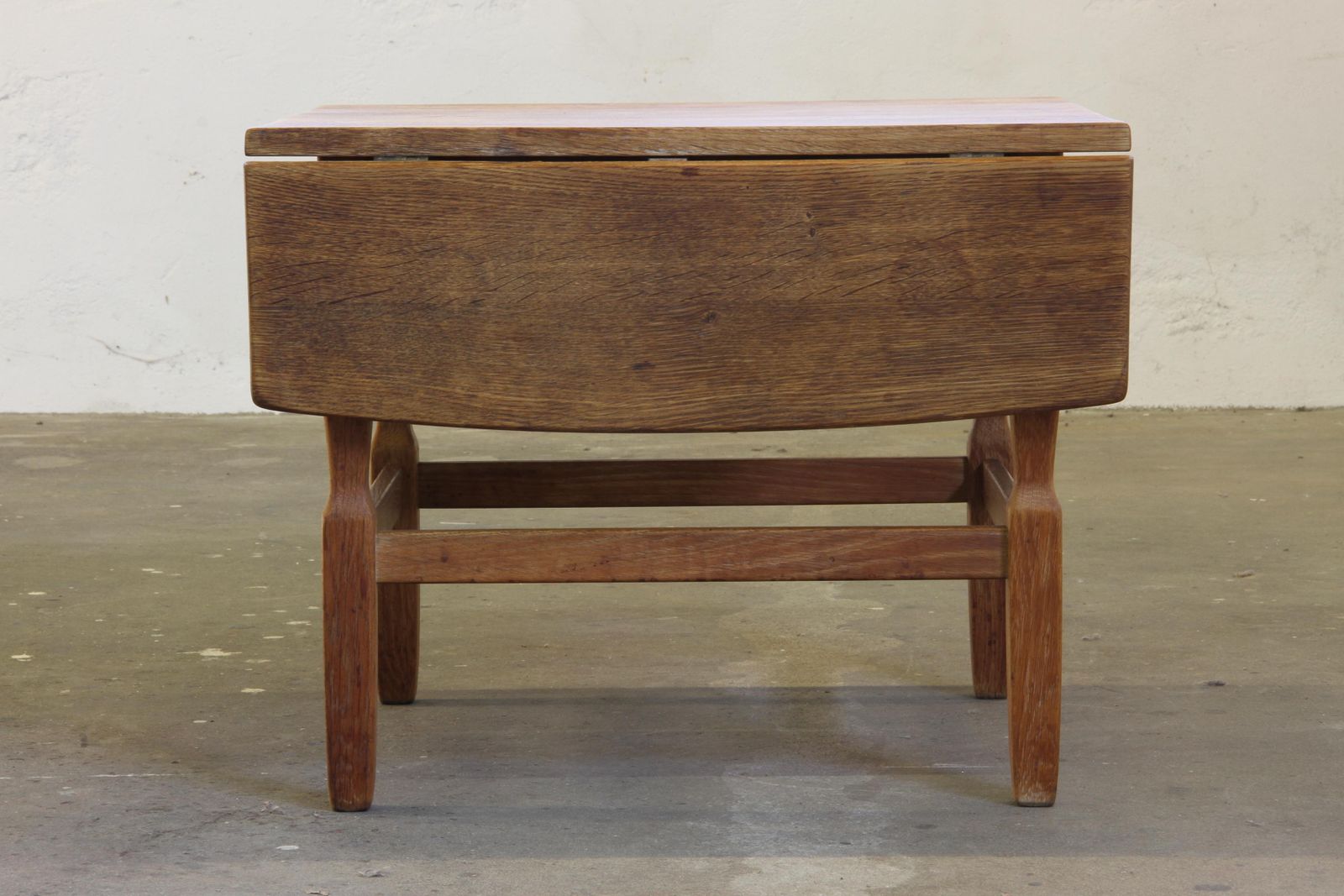 790.0 1960s Mid Century Brutalist Danish Coffee Table In Oak Attributed To Kjærnulf photo