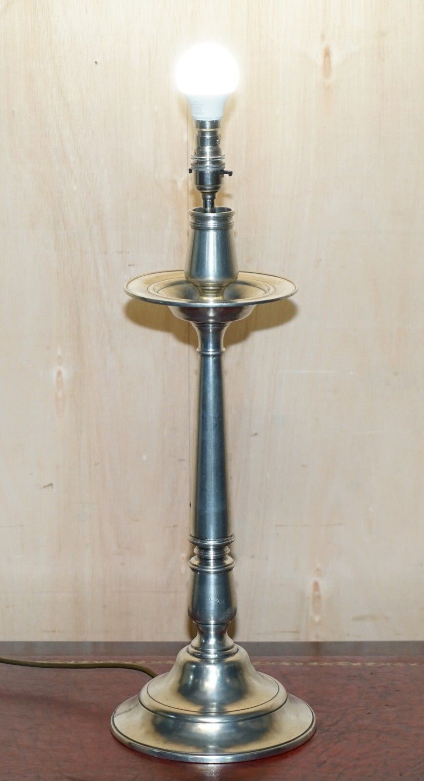 Rrp £1950 Pair Of Owl Arte Italica Tavola Marinoni Candlestick Pewter Lamps photo Lighting