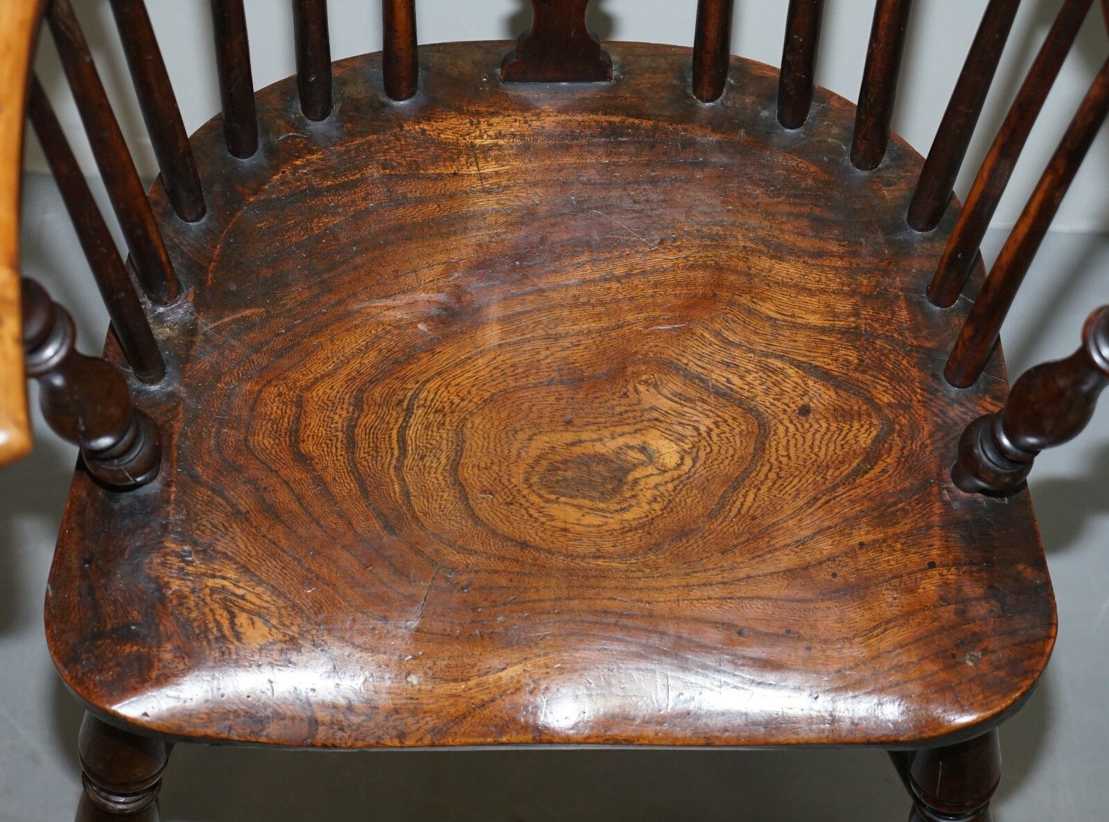 1 Of 6 Solid Elm Windsor Armchairs Circa 1860 English Countryhouse Furniture photo Furniture