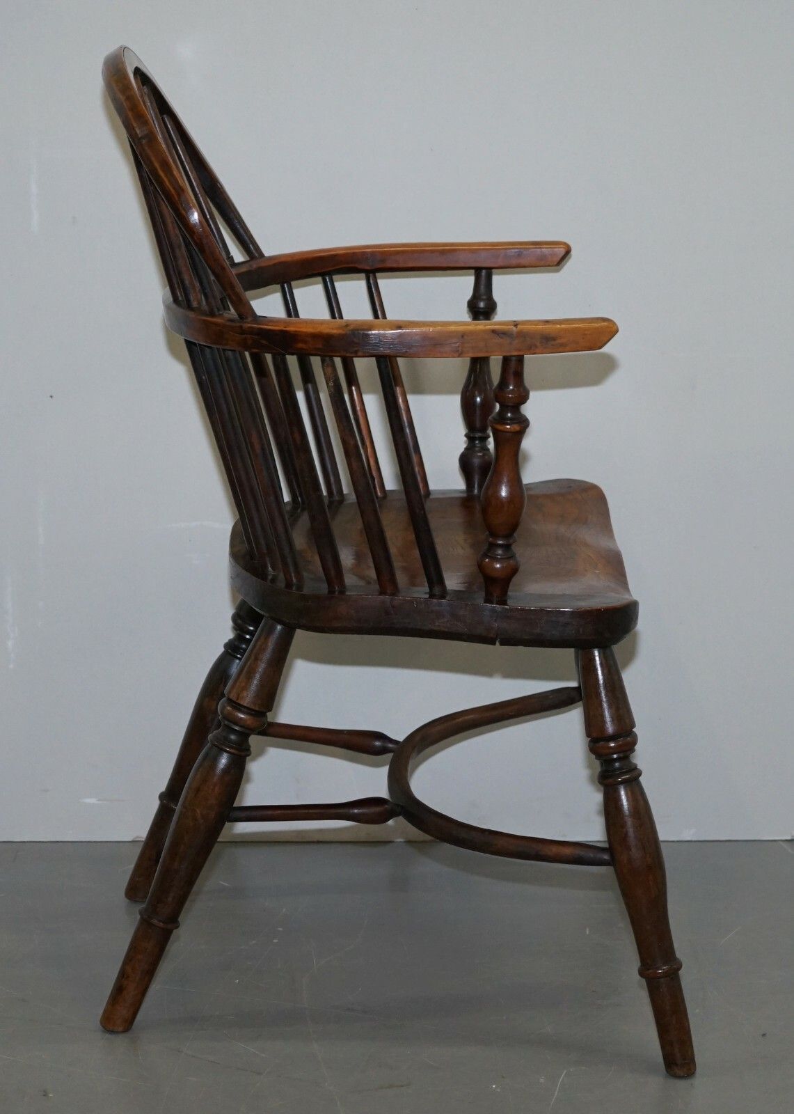 Furniture 1 Of 6 Solid Elm Windsor Armchairs Circa 1860 English Countryhouse Furniture photo