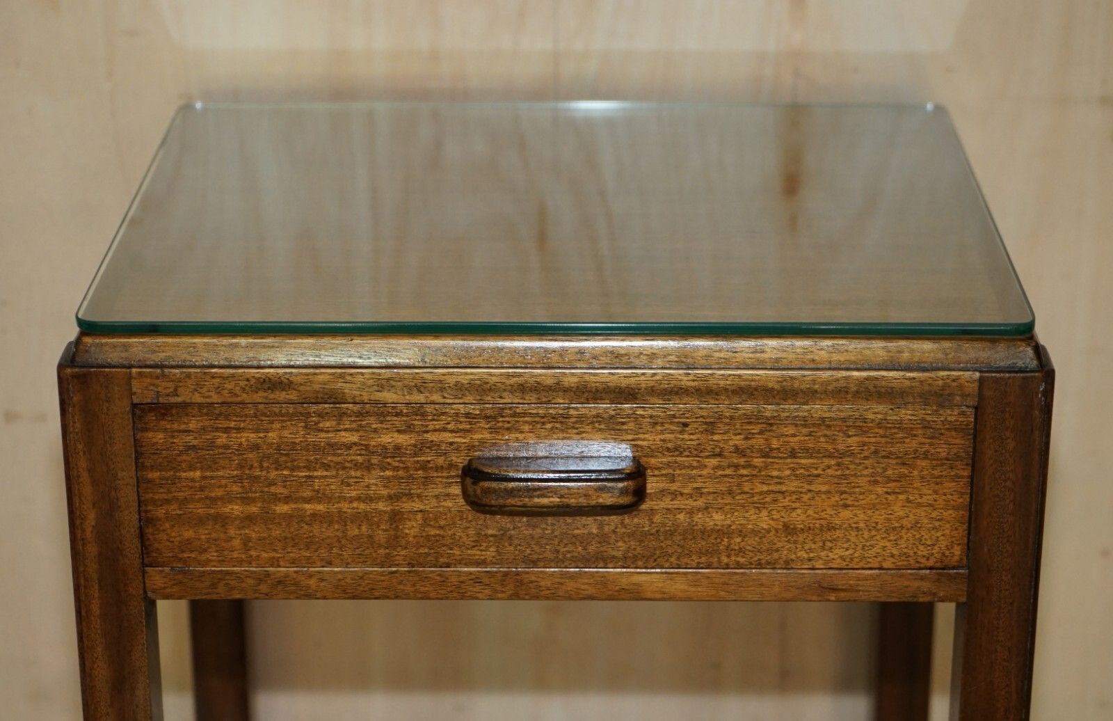 Pair Of Tall Moss Partners 1952 Mid Century Modern English Oak Side End Tables photo 1250.0