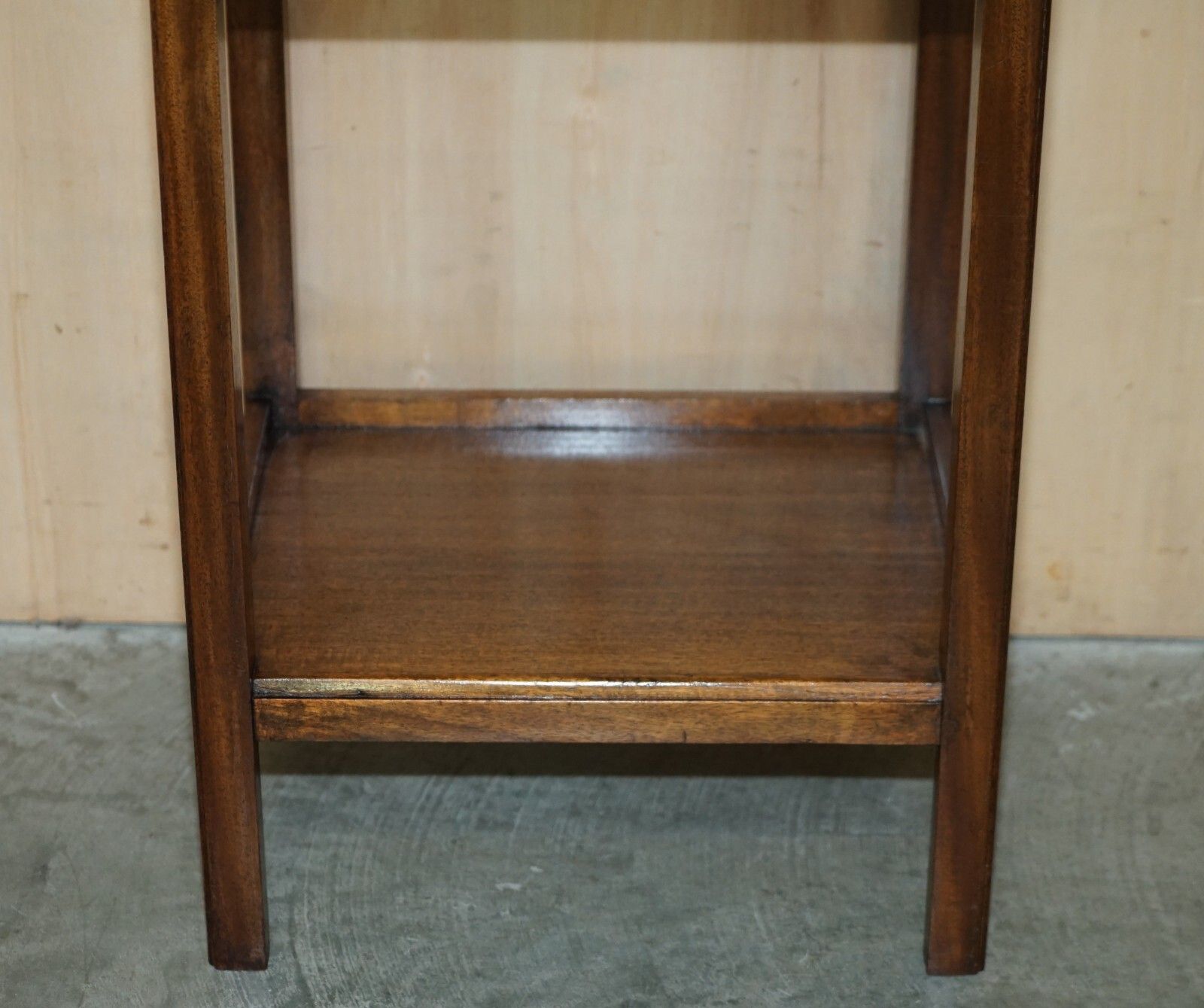 Pair Of Tall Moss Partners 1952 Mid Century Modern English Oak Side End Tables photo vinterior