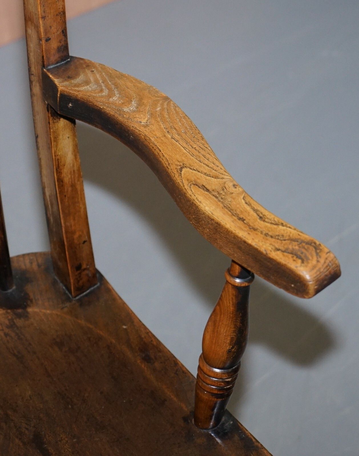 Original Paint 19th Century Thames Valley Oxford Windsor Armchair Stunning Wood photo buy