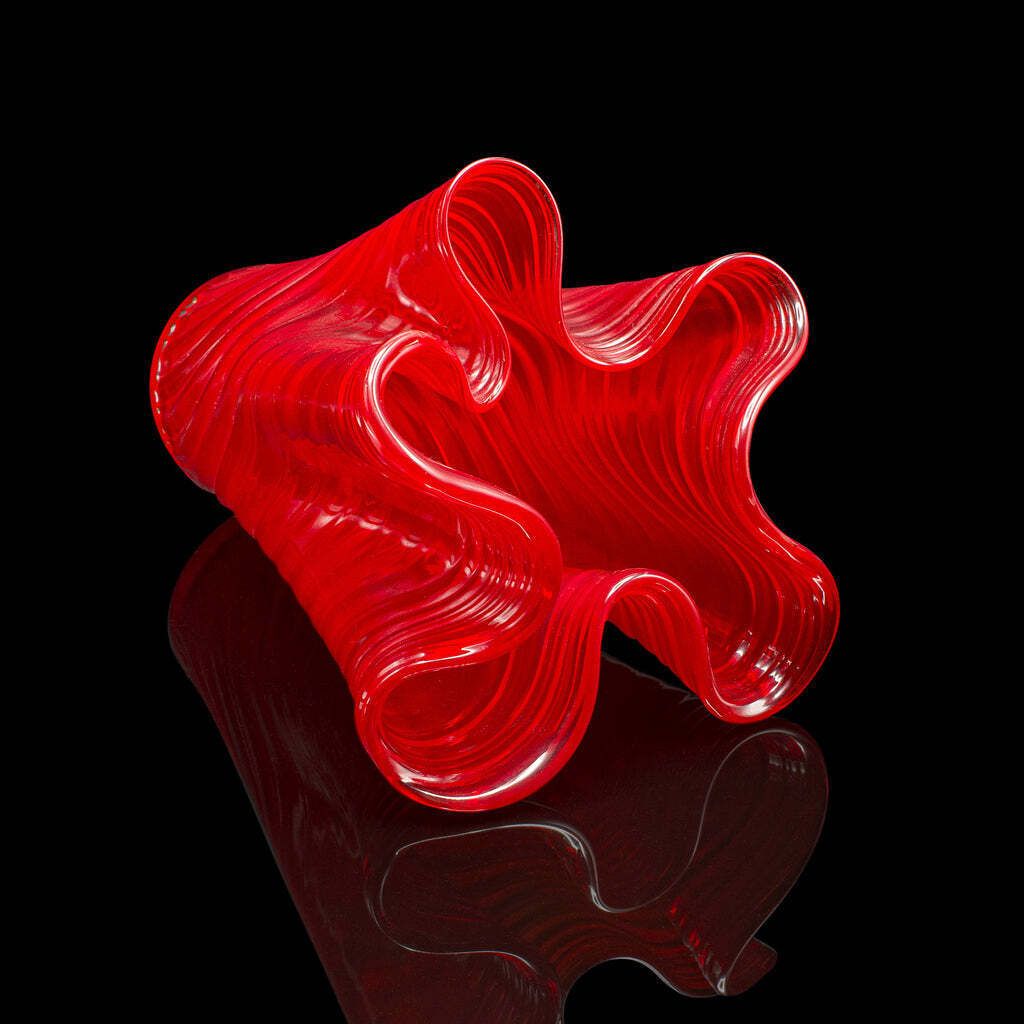 Large Vintage Display Vase, Italian, Murano Art Glass, Flower Sleeve, Circa 1970 photo vinterior