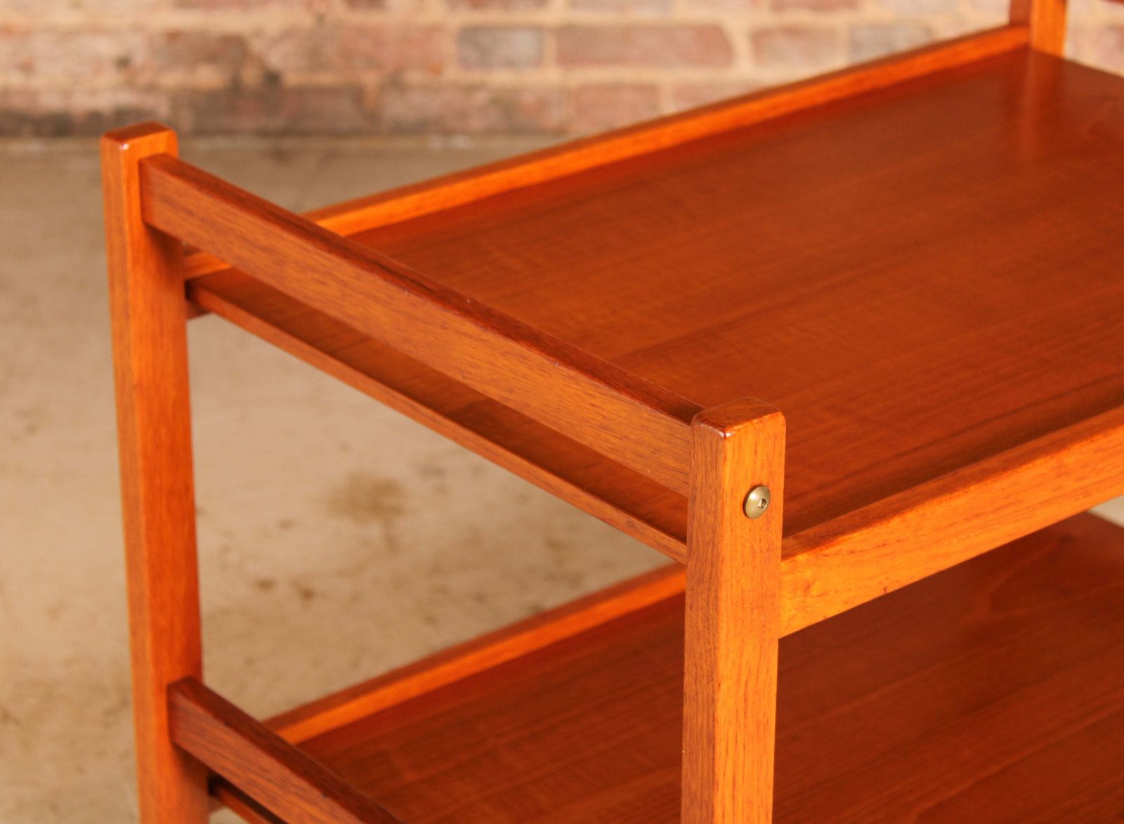Danish Mid Century 2 Tier Teak Trolley On Casters, Circa 1970s photo Furniture