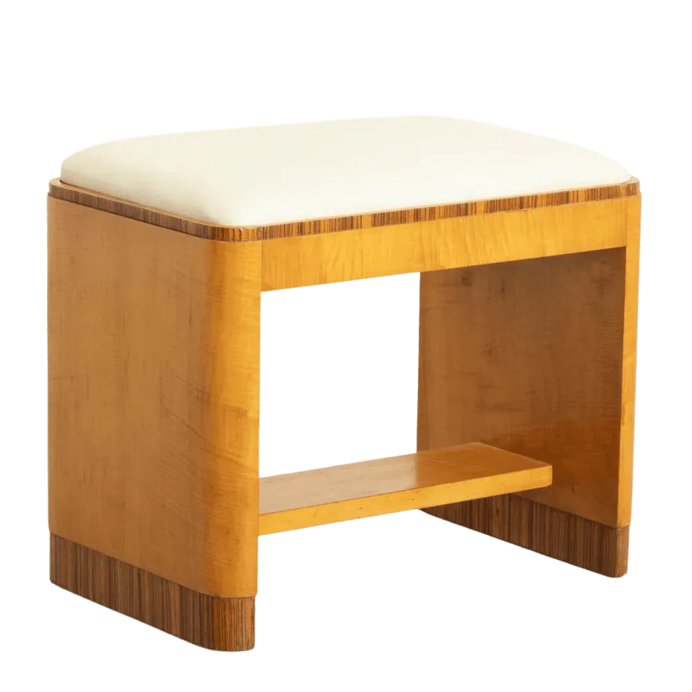 Art Deco Satinwood Bedroom Stool