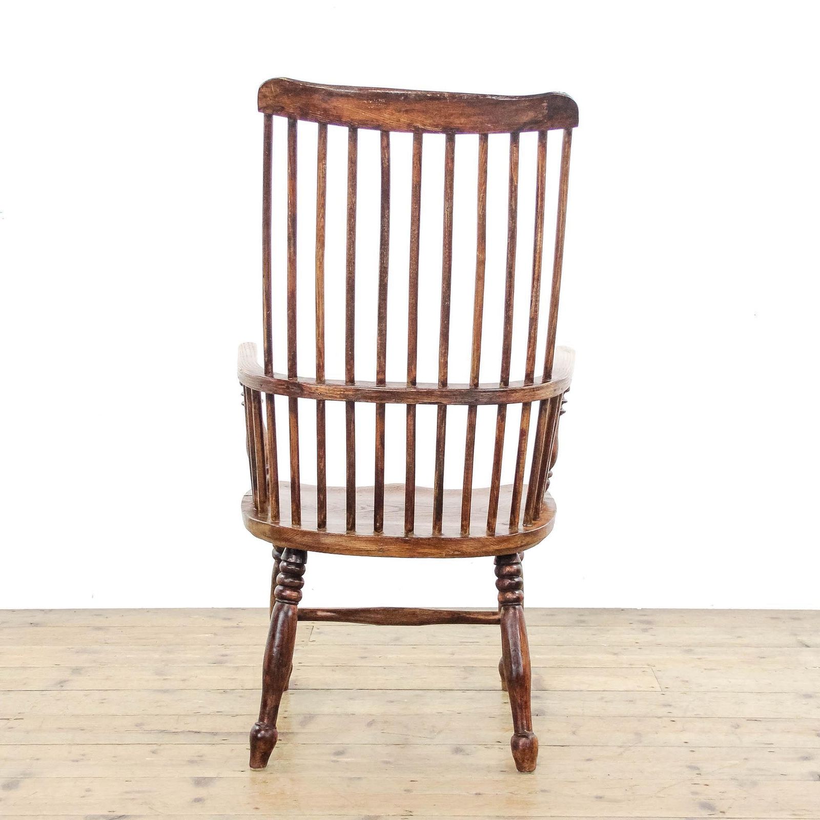 Antique Primitive Ash And Elm Windsor Comb Back Armchair | Windsor Chair | Antique Furniture | Antique | Fireside Chairs (M 6332) photo Furniture