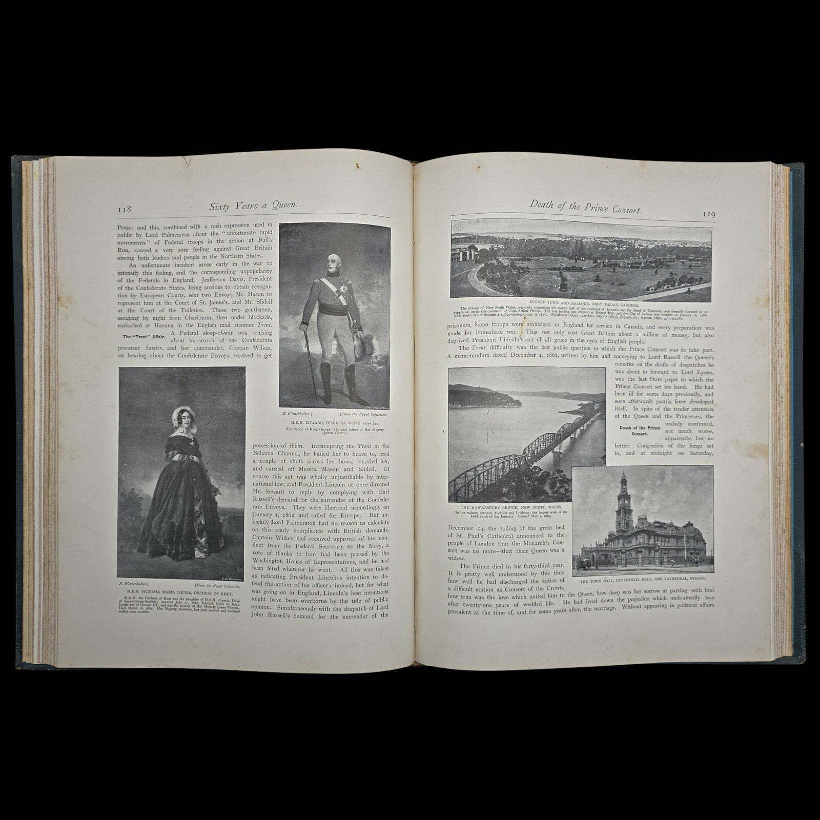 photo furniture Antique Royal Book, Sixty Years A Queen, History Reference, Hardcover, Victorian