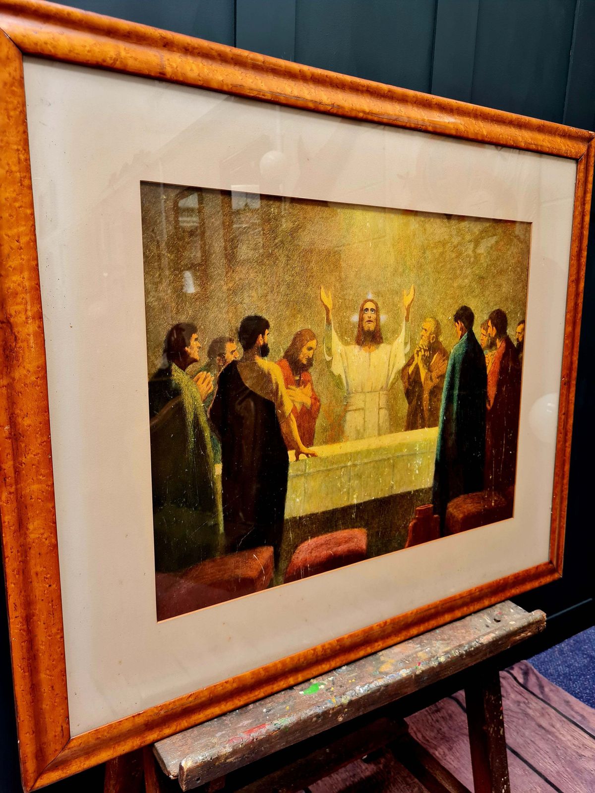 Early 20th Century Framed Religious Print By Ars Sacra Josef Müller photo furniture