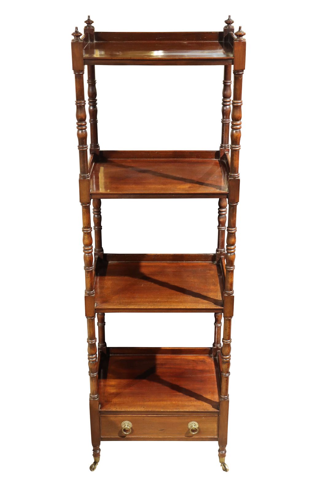 Antique Victorian Mahogany Four Tier Whatnot Circa 1890 photo for sale