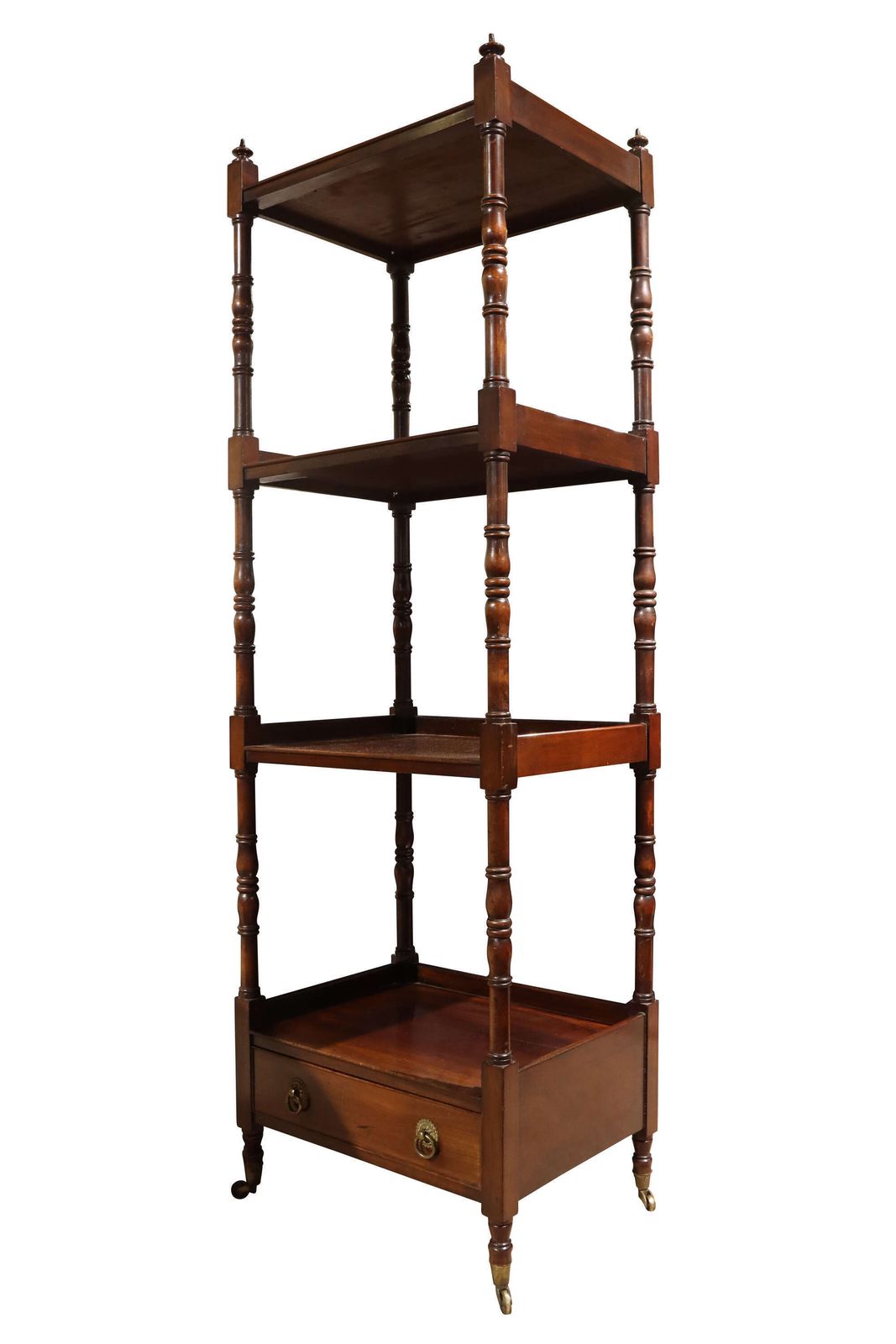 Antique Victorian Mahogany Four Tier Whatnot Circa 1890 photo Furniture