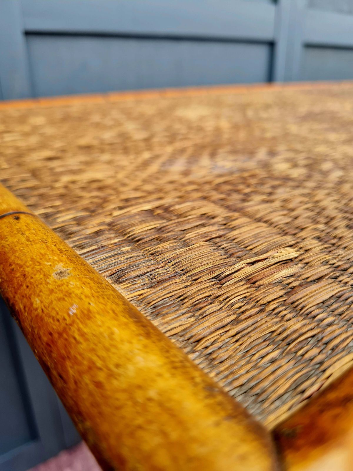 Early 20th Century French Fruitwood Faux Bamboo Folding Table photo Furniture