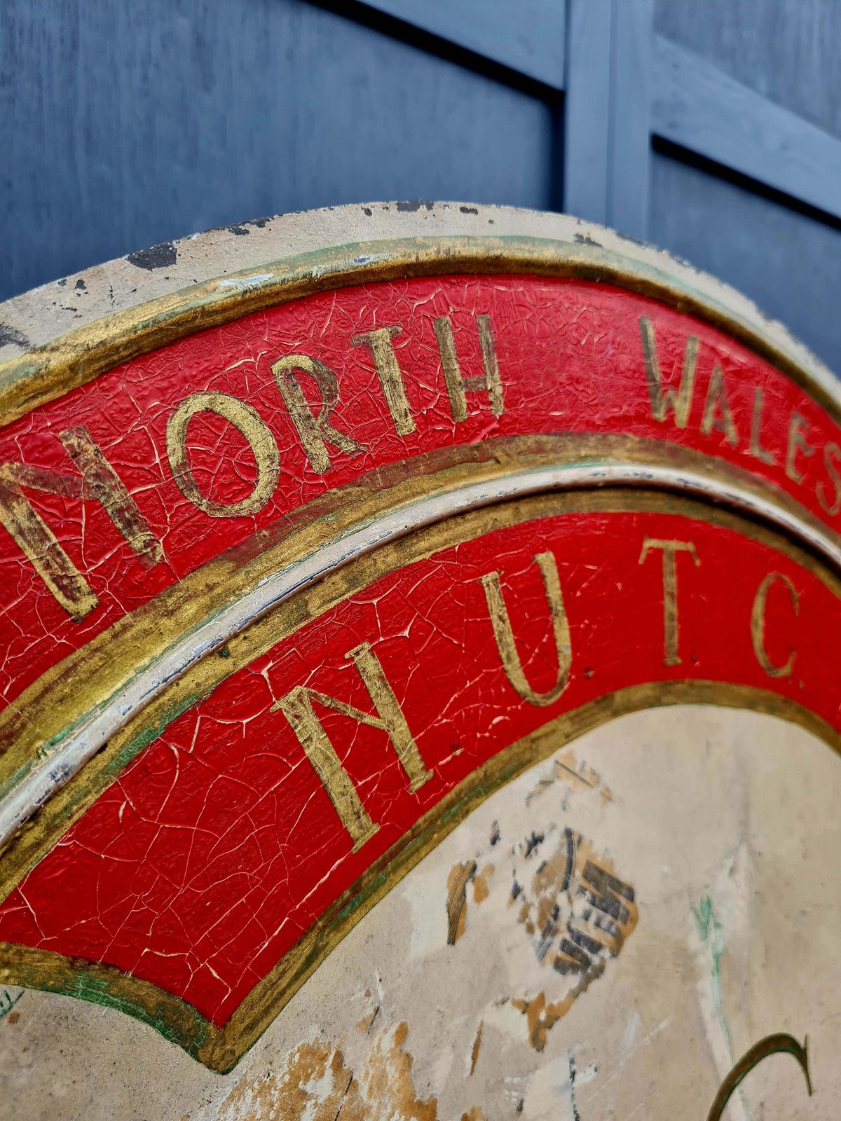 Early 20th Century Hand Painted Crest   Sign "Nutg" National Union Tradeswomens Guild" photo Home Decor