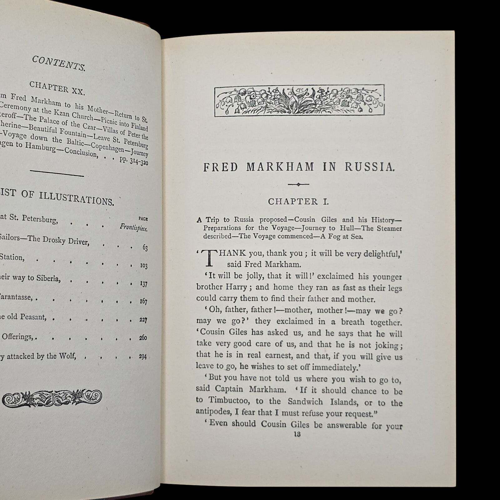 Antique Book, Fred Markham In Russia, Memoir, Travel Literature, Victorian, 1884 photo vinterior