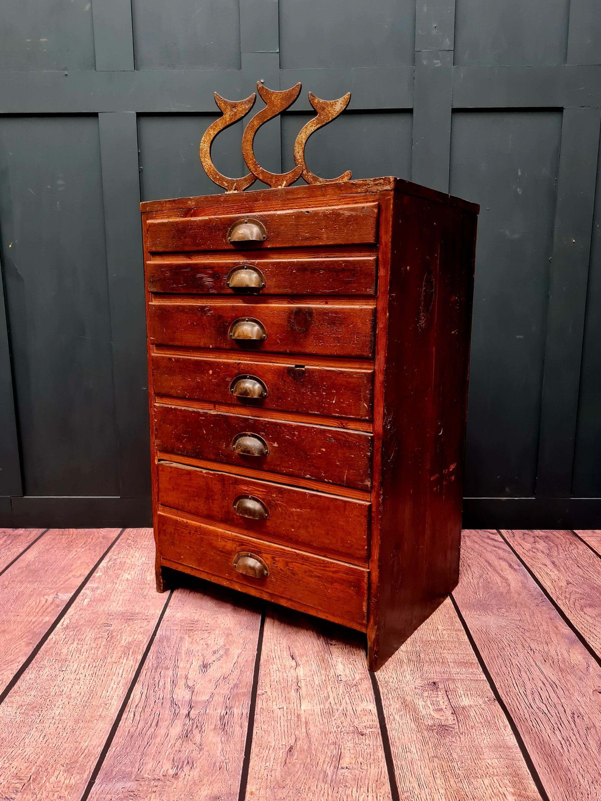 Antique Early 20th Century Pine Engineers Drawers photo for sale