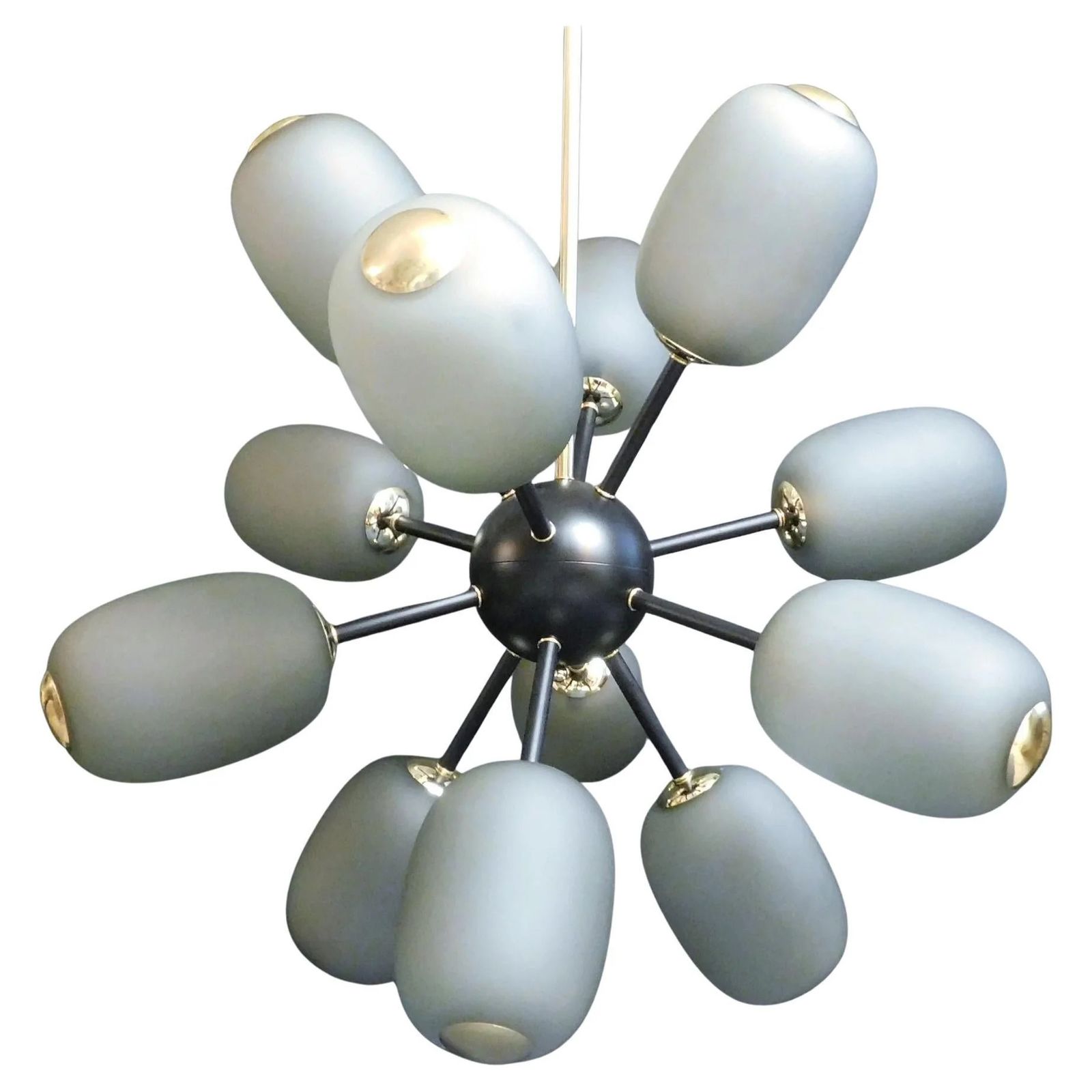 Large Murano Smoky Glass Sputnik Chandelier