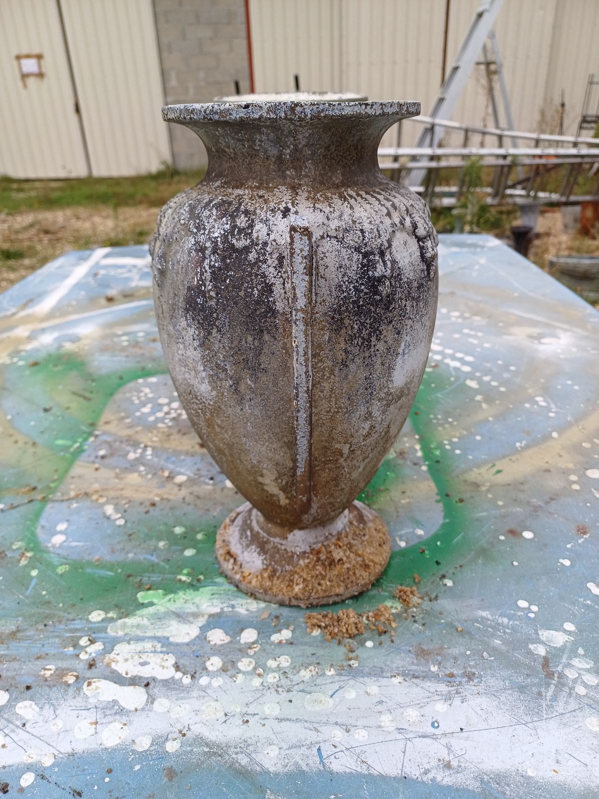 Pair Of Cast Iron Vases 1900 From Charleville Mézières photo vinterior