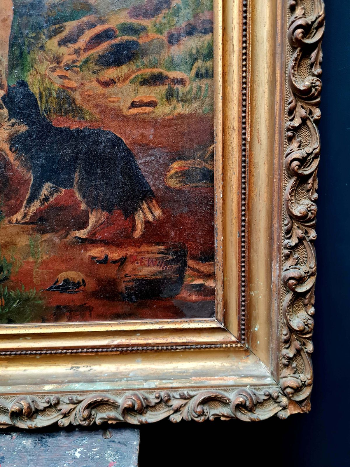 Antique Early 20th Century Framed Impressionist Oil Painting   Signed photo buy