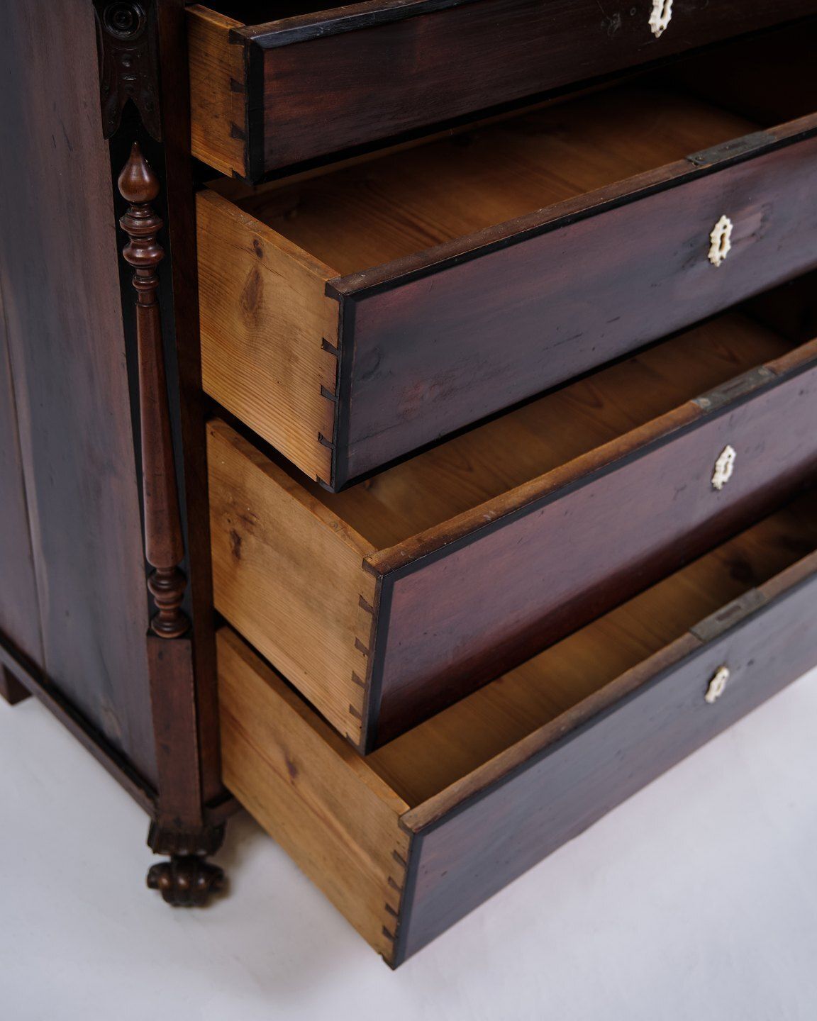 Chest Of Drawers   Mahogany   Lion Feet   Curved Top   1840s photo buy