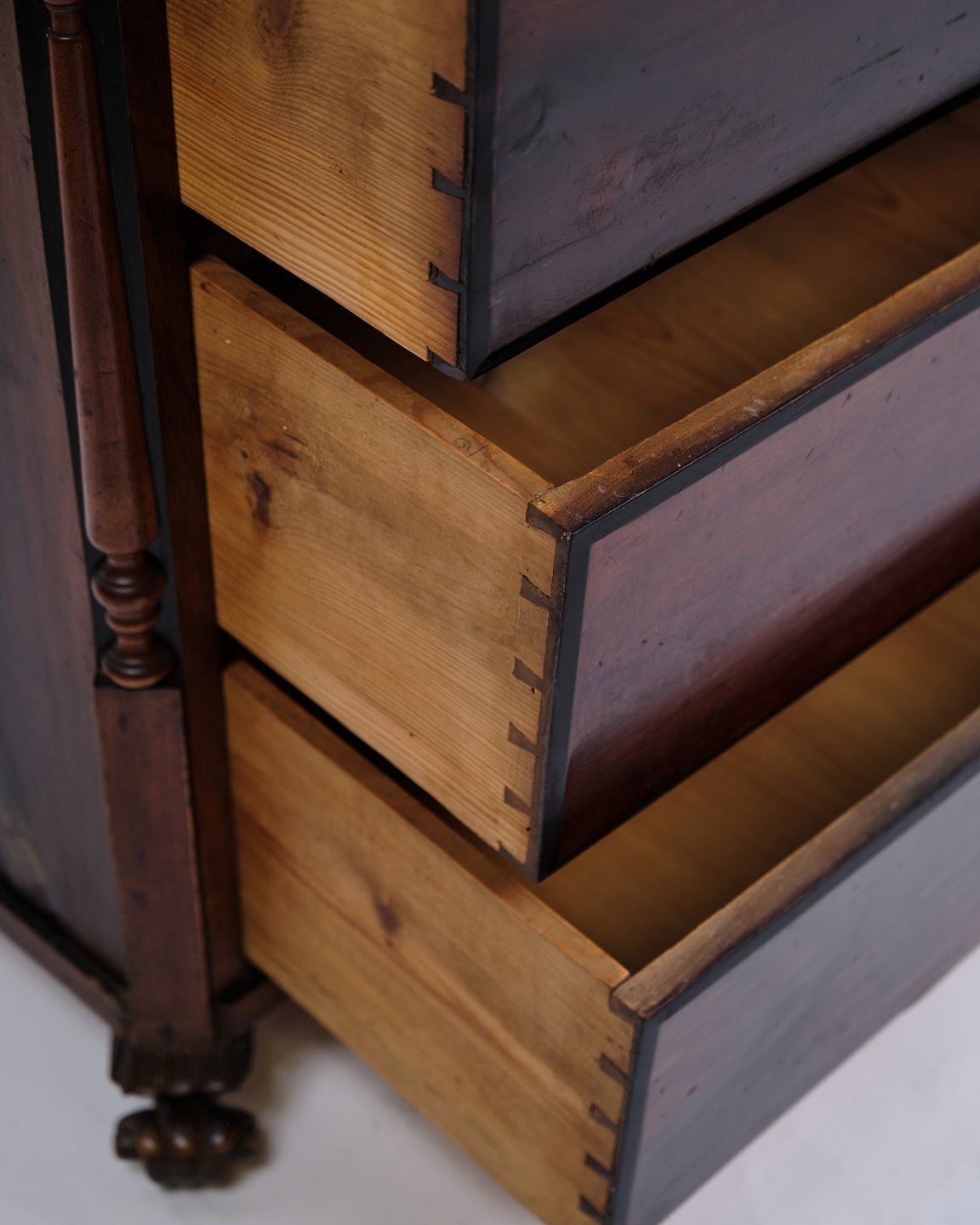 Chest Of Drawers   Mahogany   Lion Feet   Curved Top   1840s photo vintage