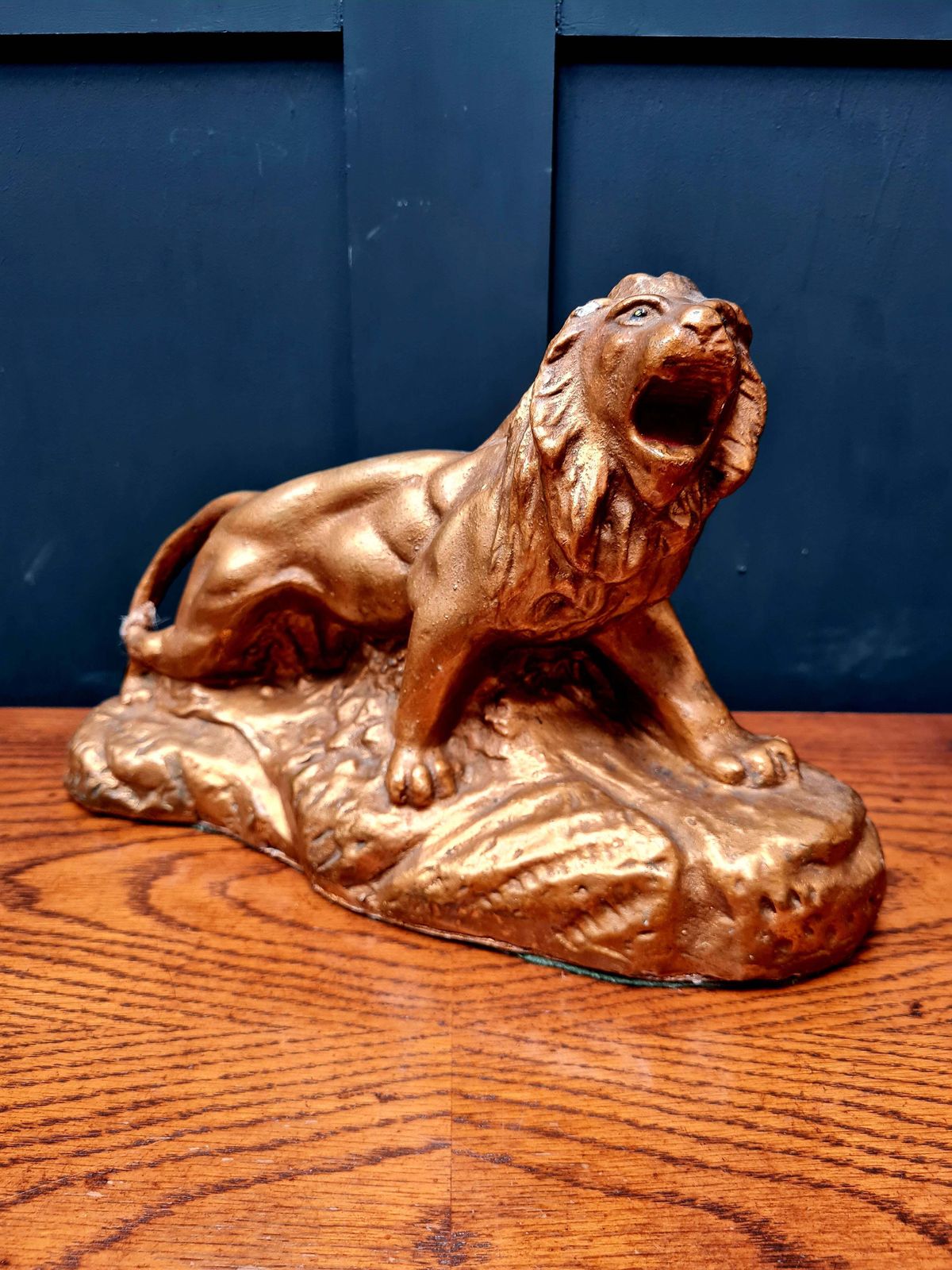 Antique 19th Century French Gilt Plaster Lion Sculpture photo furniture