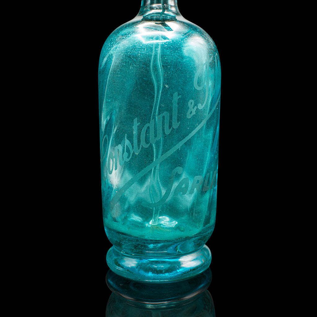 photo furniture Pair Of Soda Syphons, French, Glass, Seltzer Bottle, Early 20th Century, Barware