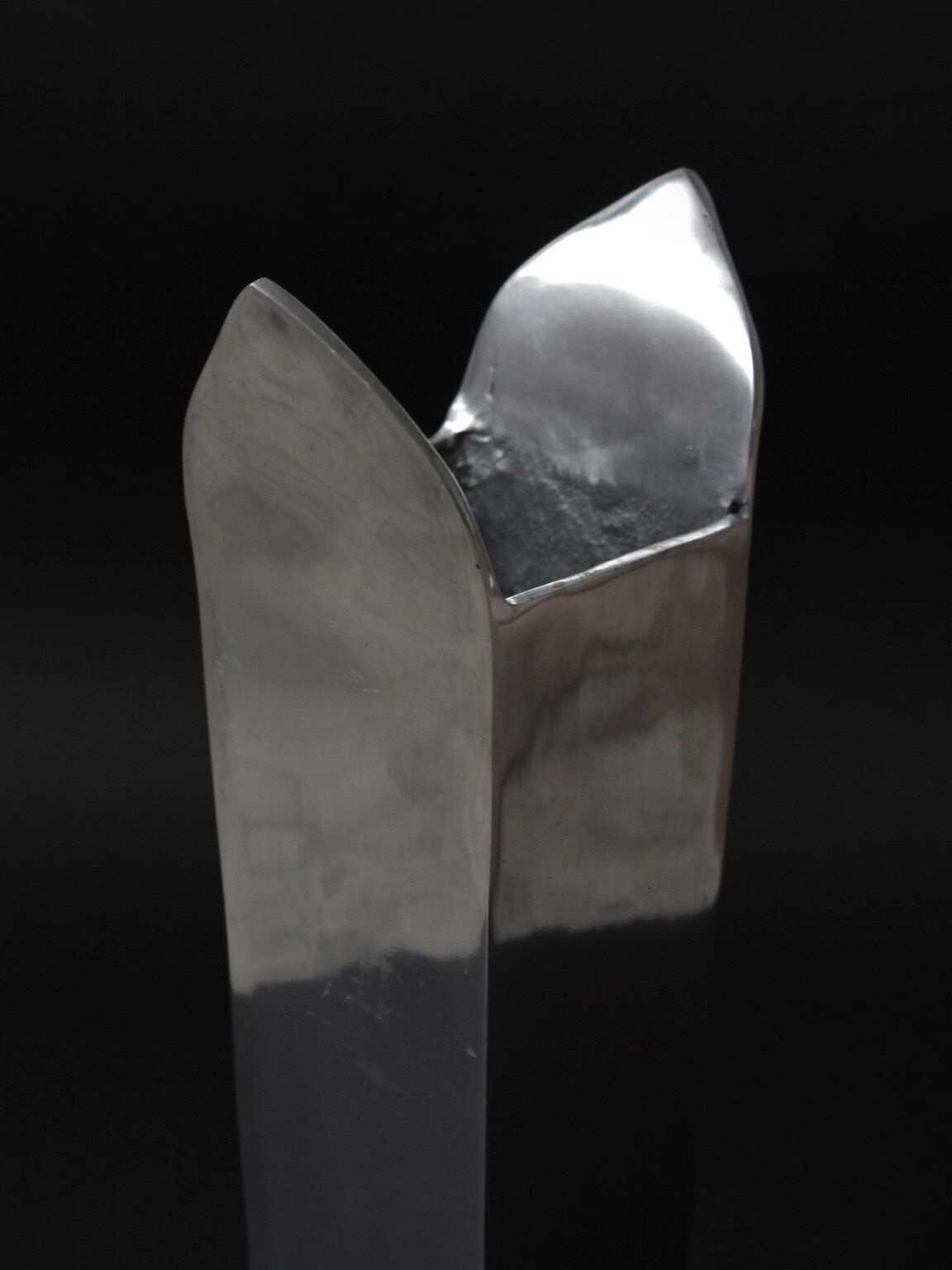 Contemporary Polished Aluminum Tall Vase photo 295.0