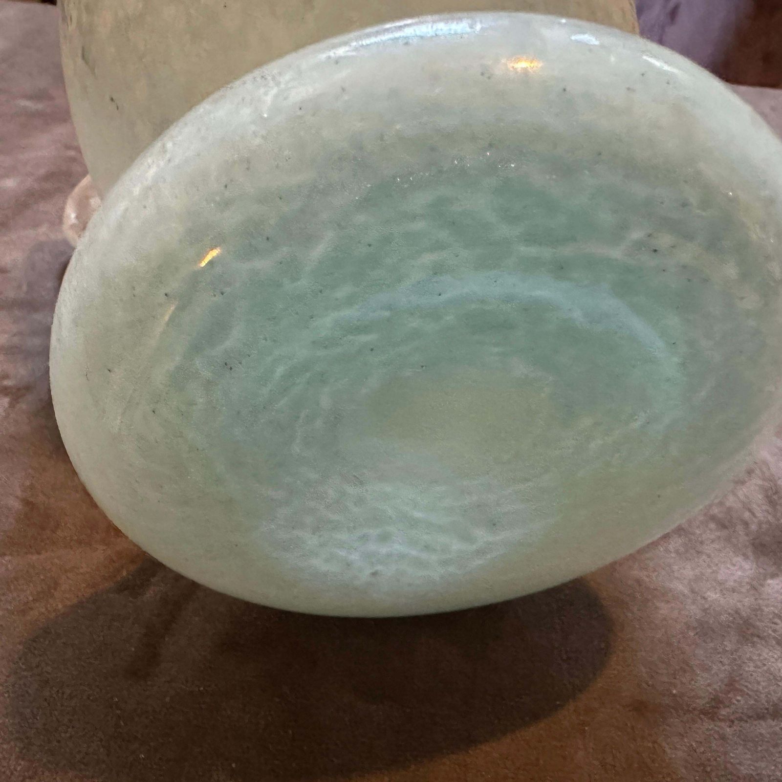 Home Decor 1970s Modernist Turquoise And White Scavo Murano Glass Vase By Seguso photo