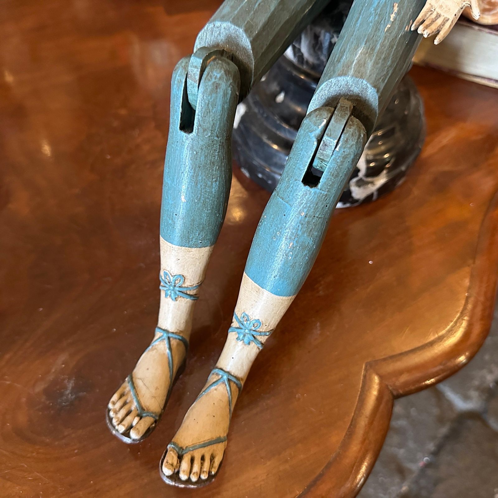 514.0 1950s Lacquered Wood Italian Articulated Mannequin photo