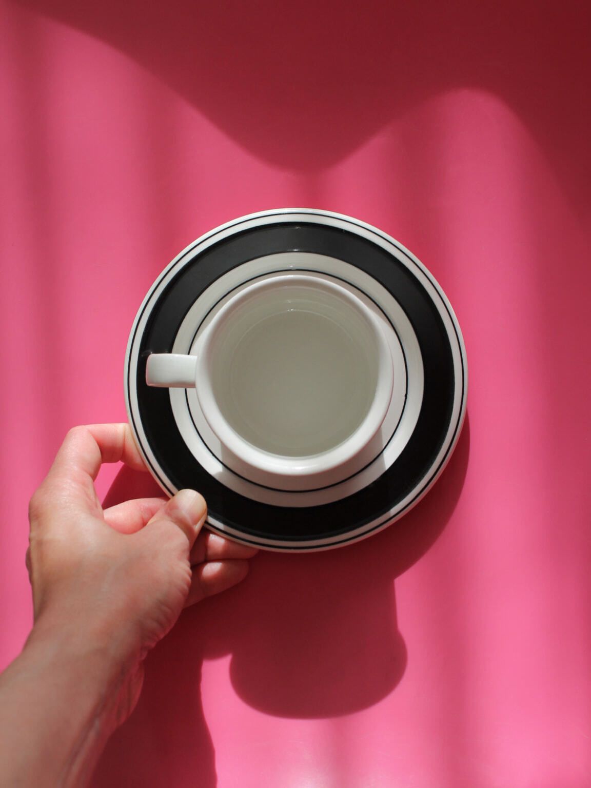 Arabia Peter Winquist Black Striped Coffee Cup And Saucer Set photo vinterior