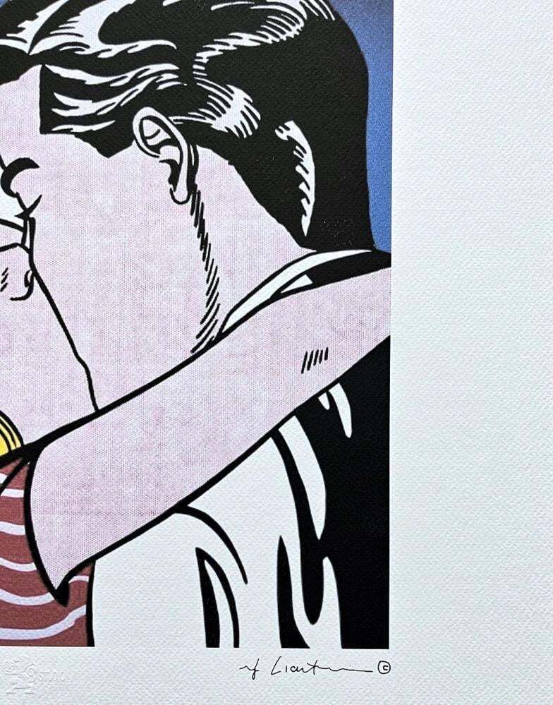 After Roy Lichtenstein, "The Kiss III ", 1990s, Silk Screen photo for sale