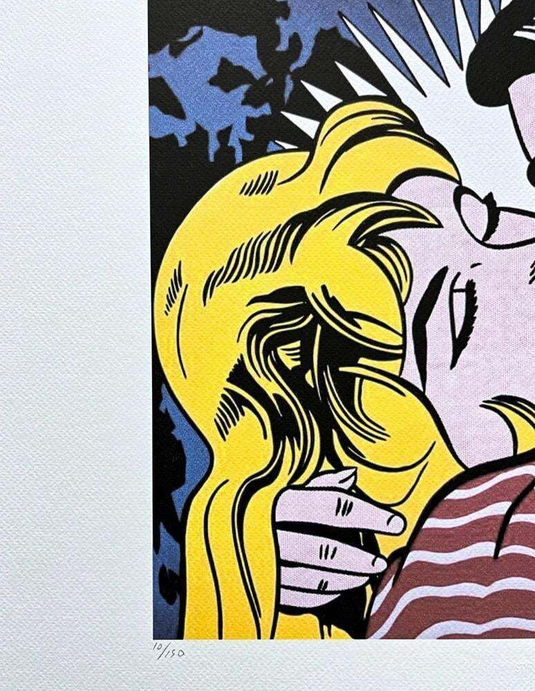 After Roy Lichtenstein, "The Kiss III ", 1990s, Silk Screen photo Art