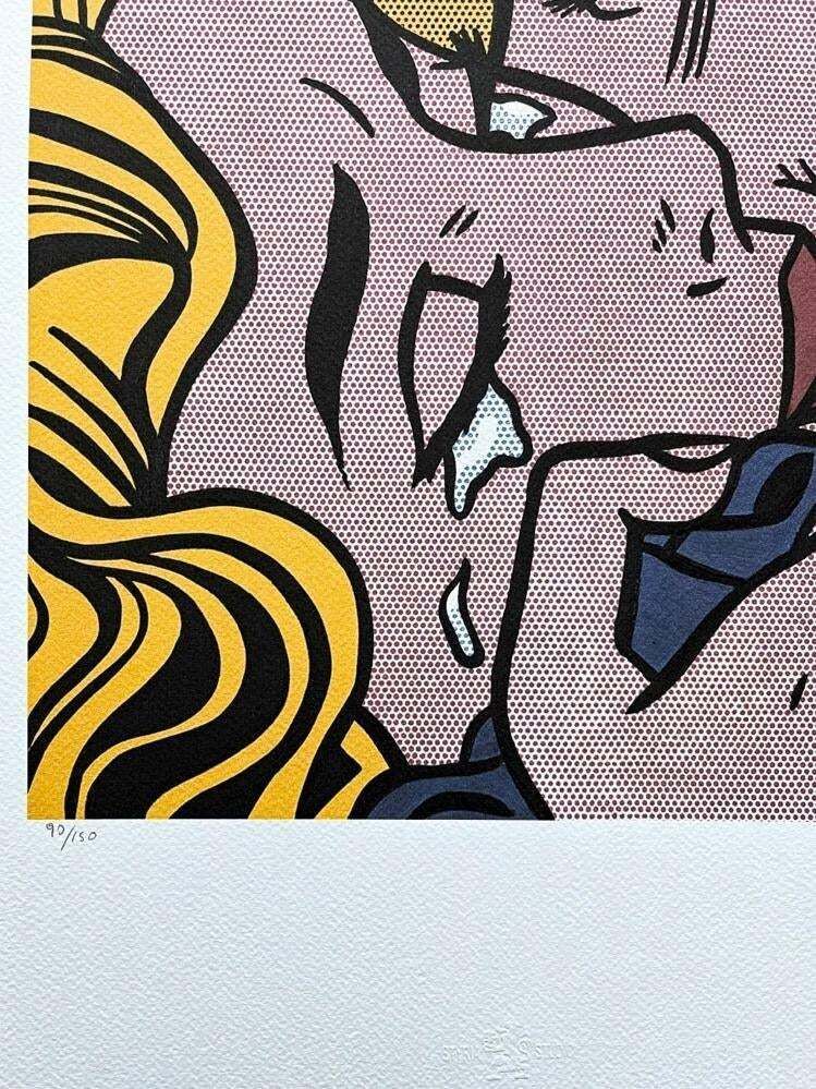 Roy Lichtenstein, "The Kiss V", 1990s, Silk Screen photo furniture
