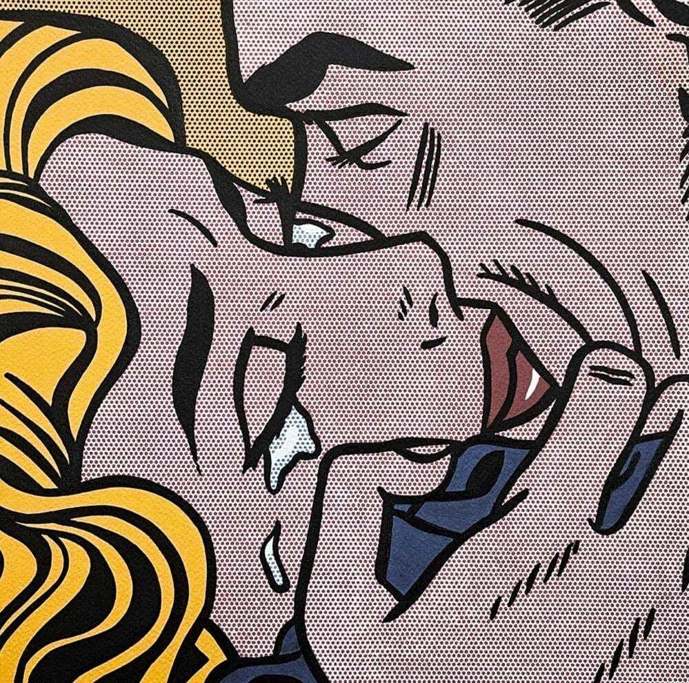 Roy Lichtenstein, "The Kiss V", 1990s, Silk Screen photo Art