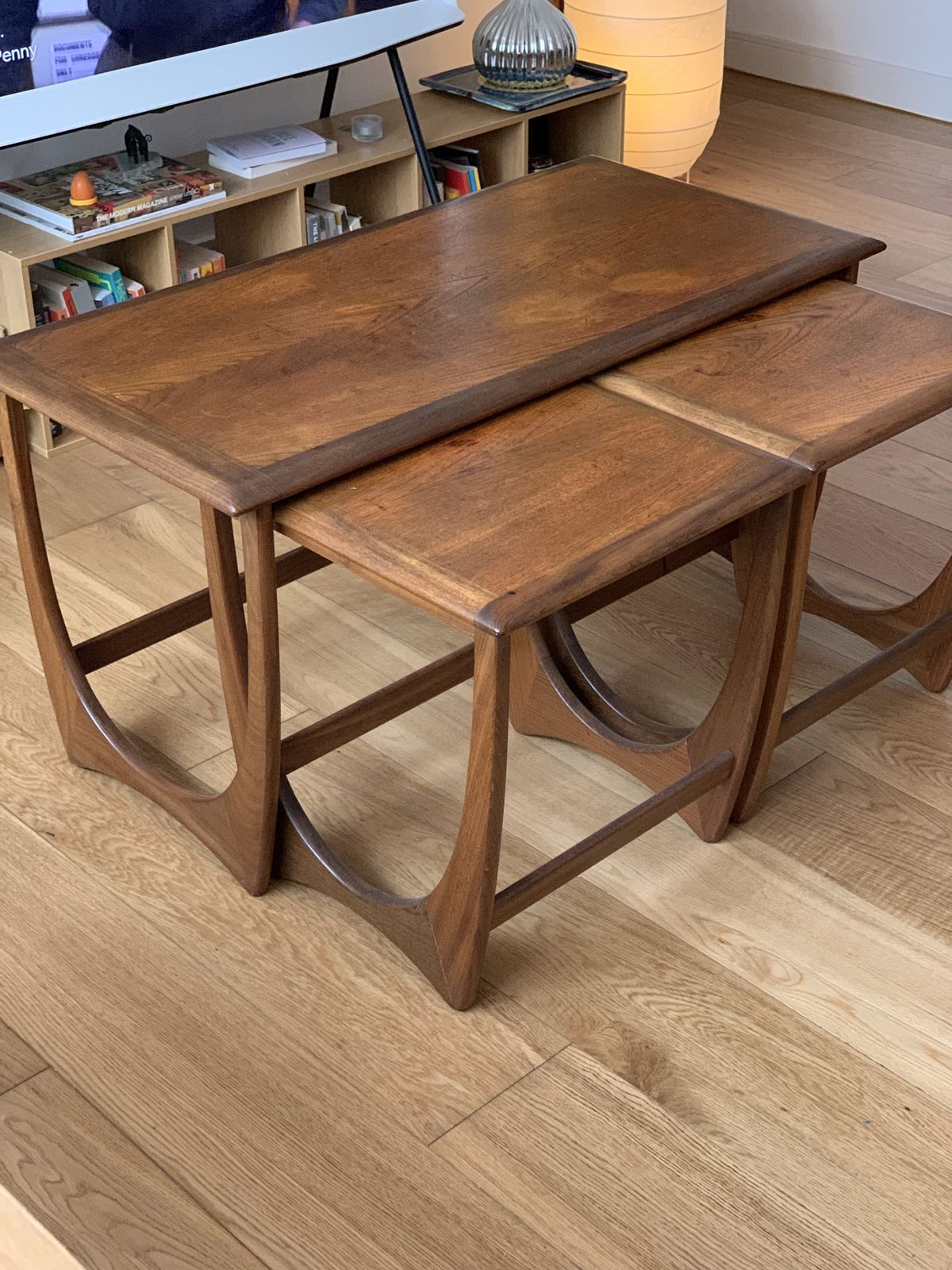 G Plan Astro Long Nest Of Three Teak Coffee Tables, 1960s photo for sale