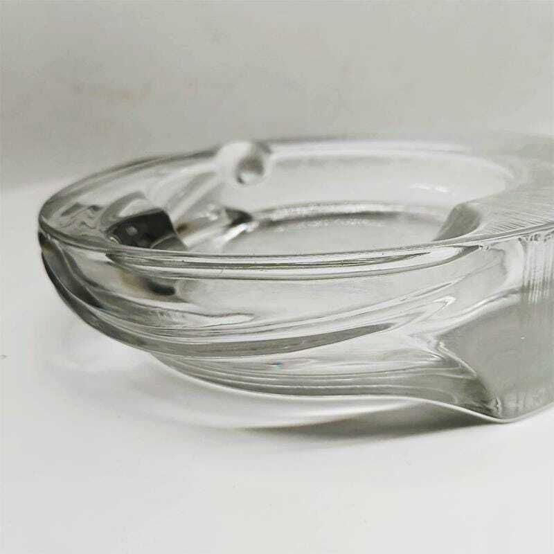 1970s Ashtray By Fabio Frontini For Arnolfo Di Cambio In Lead Crystal, Azteca Collection. photo vintage