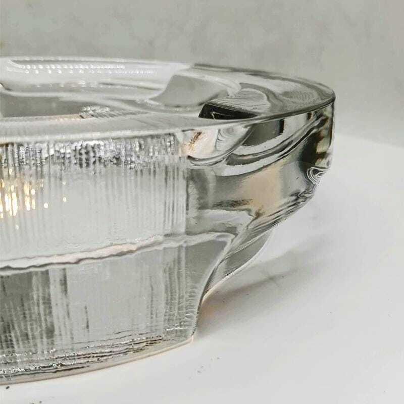 1970s Big Ashtray By Fabio Frontini For Arnolfo Di Cambio In Lead Crystal, Azteca Collection. 20cm. / 7.87 Inches. photo buy