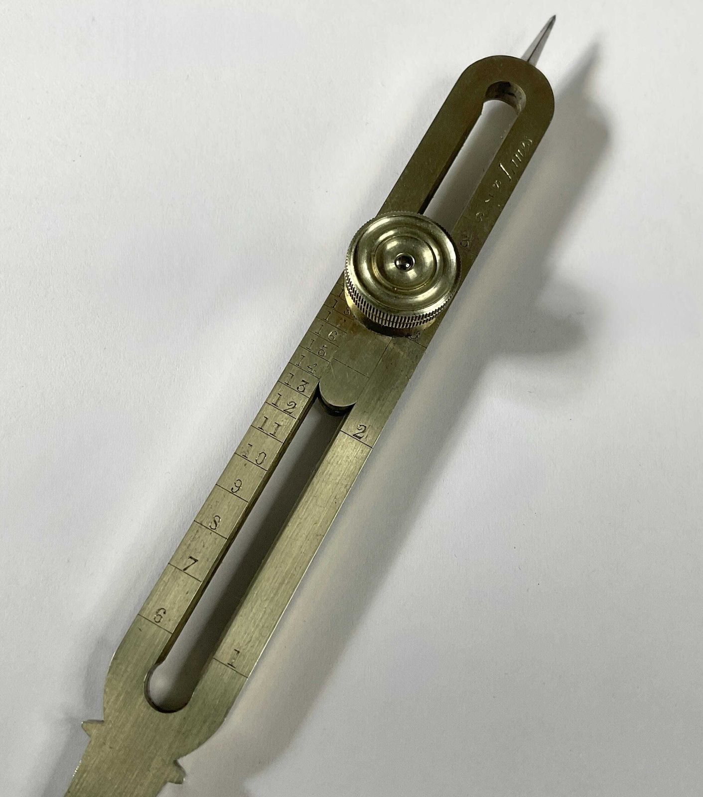 photo for sale Pair Of German Silver Cased Dividers From 1864. Scientific Instrument.