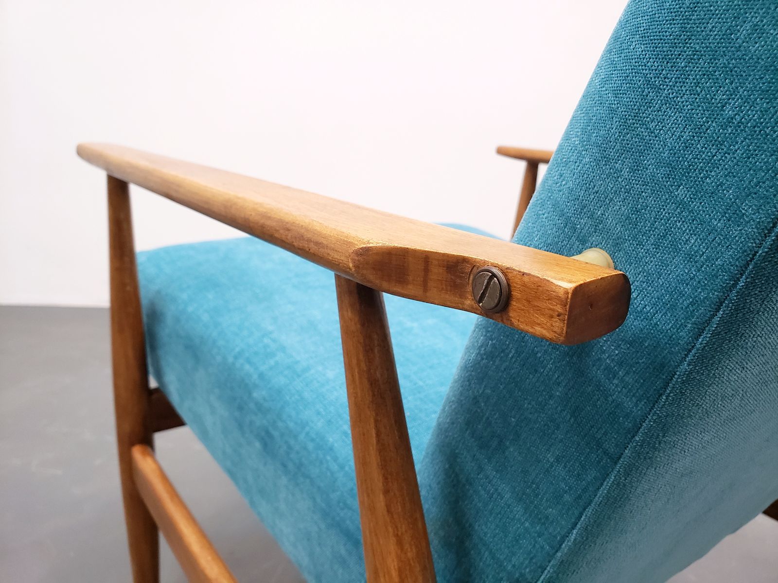 1960 Henryk Lis Armchair In Turquoise photo buy