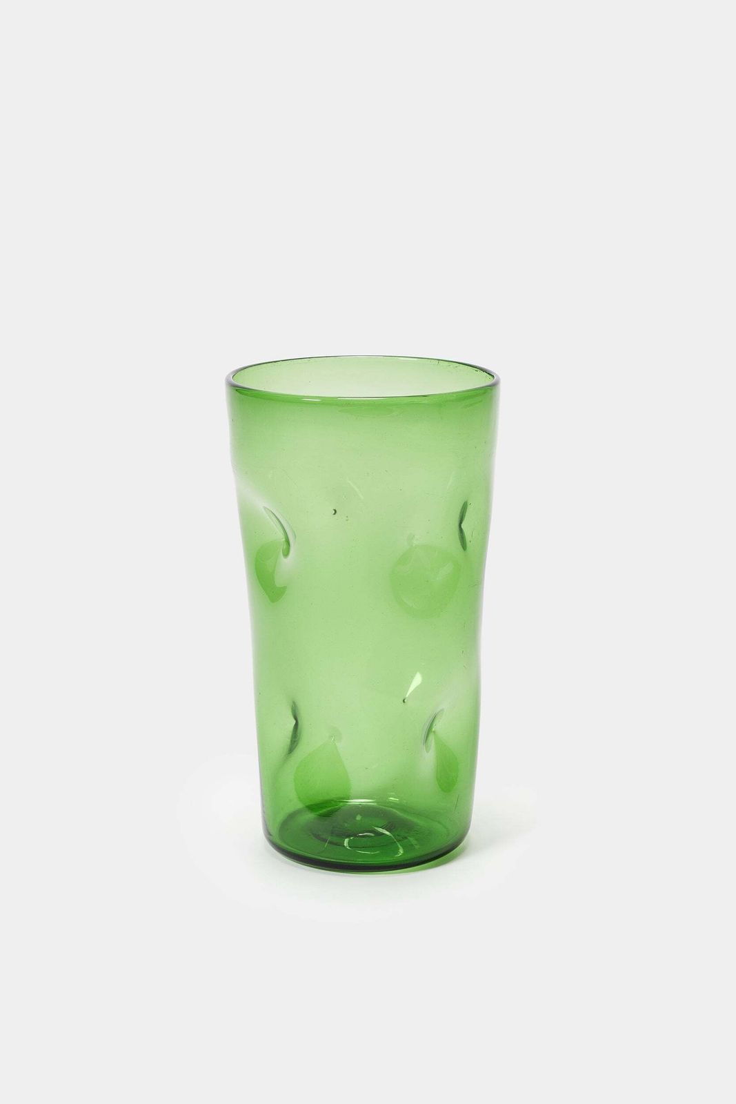 Green Glass From Empoli, Handmade Vase, Italy, 1960s