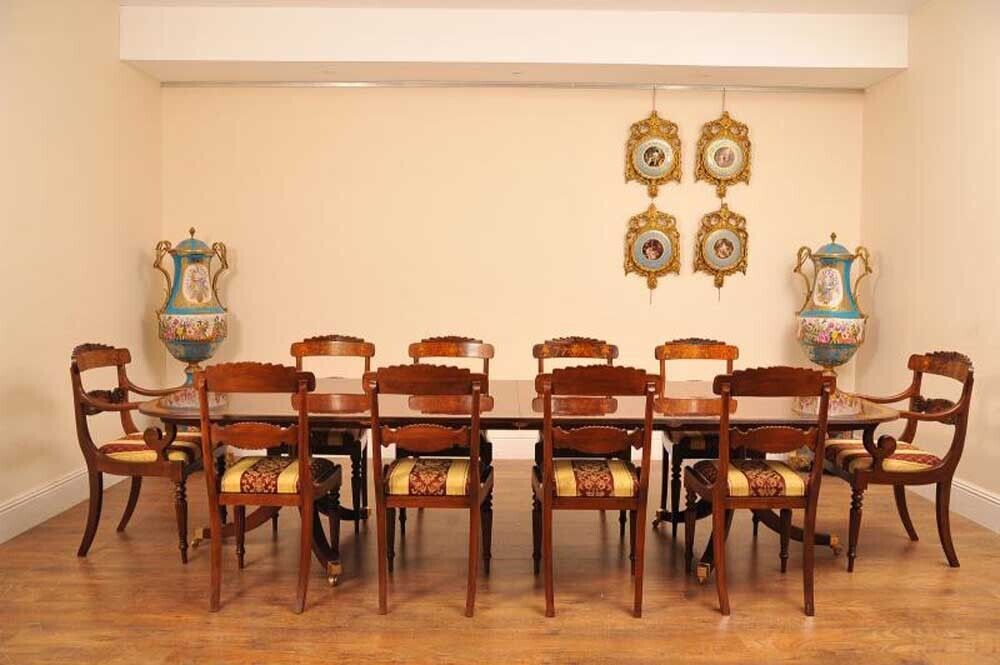 Set Regency Dining Chairs   10 Walnut Inlay Chair English photo buy