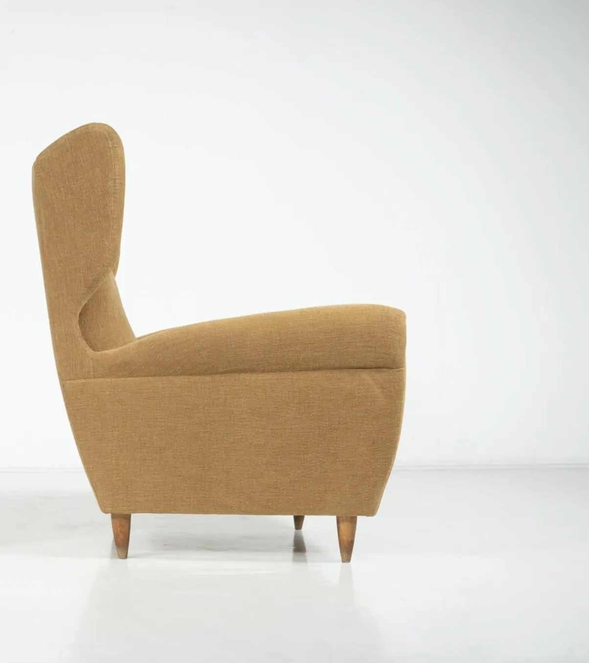 Mid Century Modern Pair Of Highback Armchairs, New Upholstery photo buy
