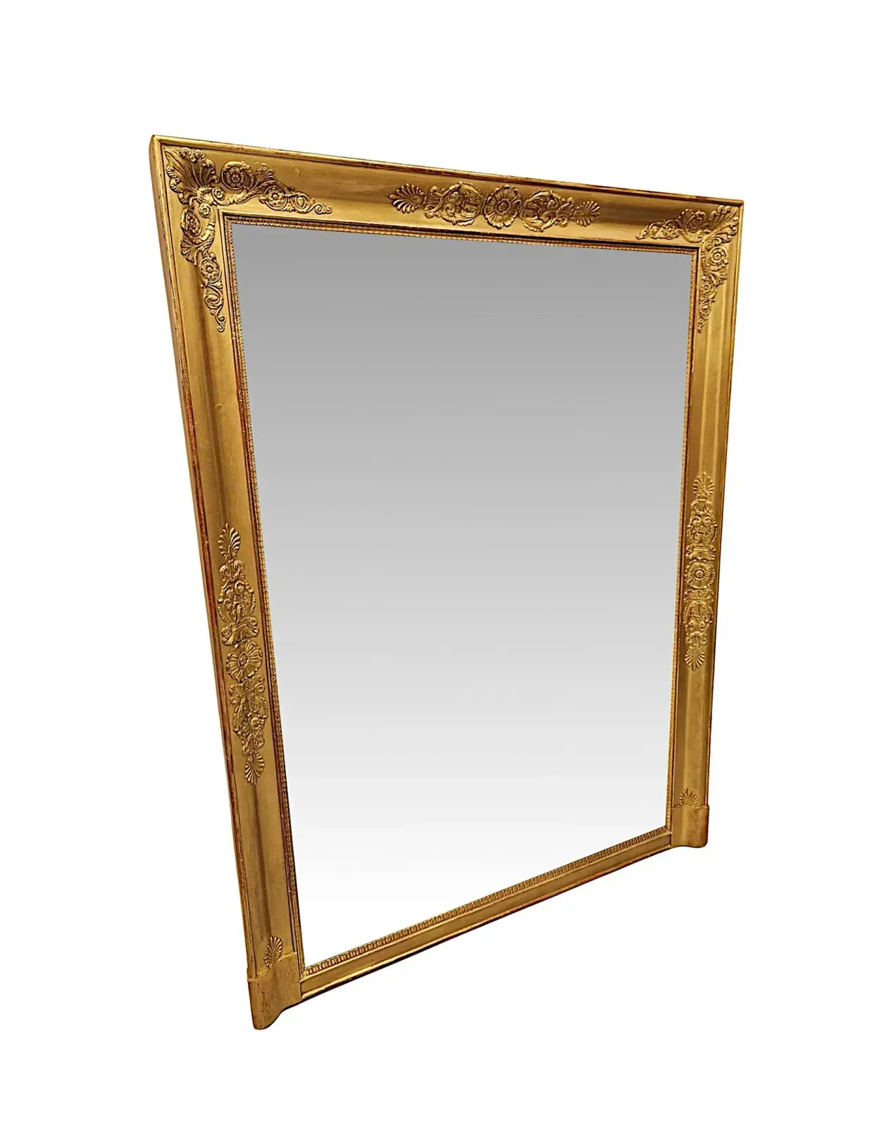 A Stunning Large 19th Century Giltwood Overmantel Mirror With Lovely Distressed Glass photo furniture